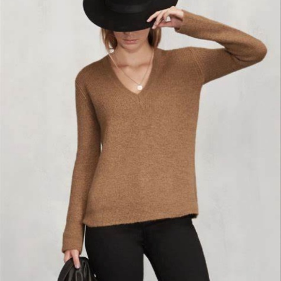 Reformation Alpaca Wool Sweater in Camel - Picture 1 of 4